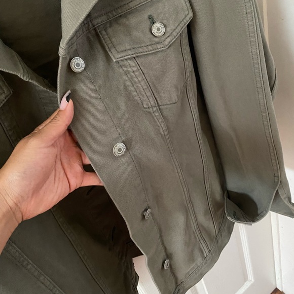 NWOT Boyfriend Green Jean Jacket (XL) - Picture 2 of 4
